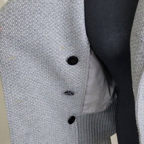 Ellen Tracy Women's Peacoat Double Breasted Wool Jacket Grey size XS - Picture 5 of 10